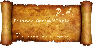 Pittner Artemíszia névjegykártya